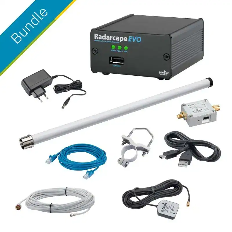 jetvision Artikel 66066: Bundle mit Radarcape EVO 1CH,A3 ADS-B Antenne und 10m Kabel